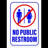 Sign no public restroom