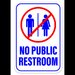 Sign no public restroom
